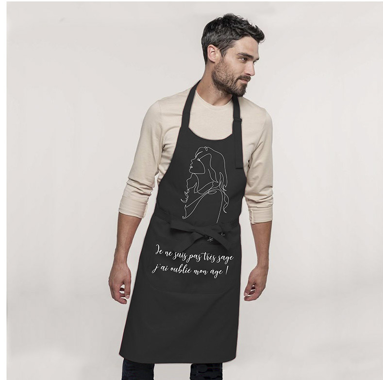 Tablier de store cuisine noir homme